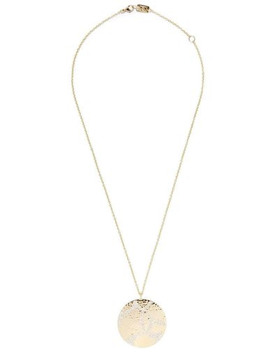 Ippolita 18kt Yellow Gold Hammered-effect Diamond Necklace - Metallic