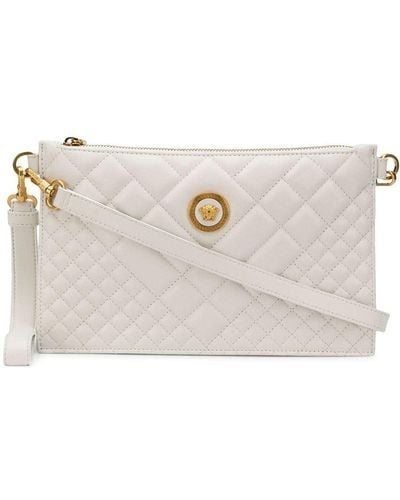 Versace Quilted Medusa Clutch Bag - White