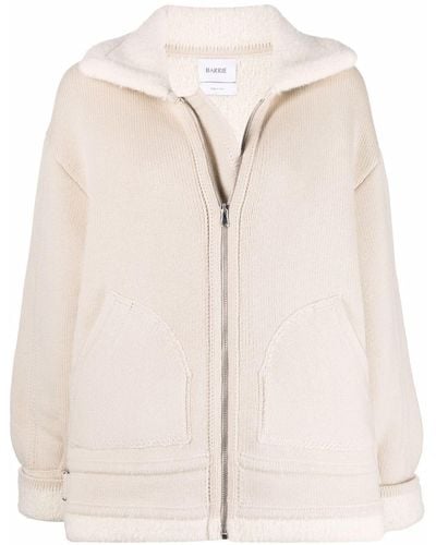 Barrie Woven Bomber Jacket - Natural