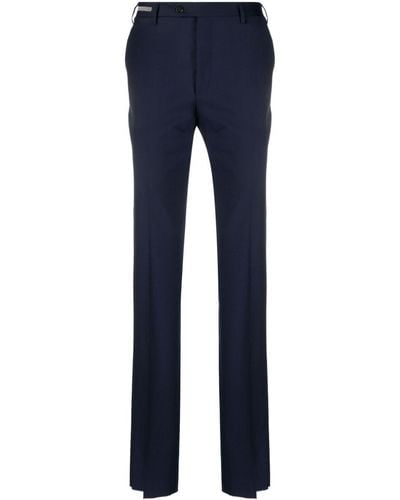 Corneliani Slim-cut Virgin-wool Trousers - Blue