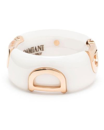 Damiani 18kt Rose Gold D.icon Diamond Ceramic Band Ring - Pink