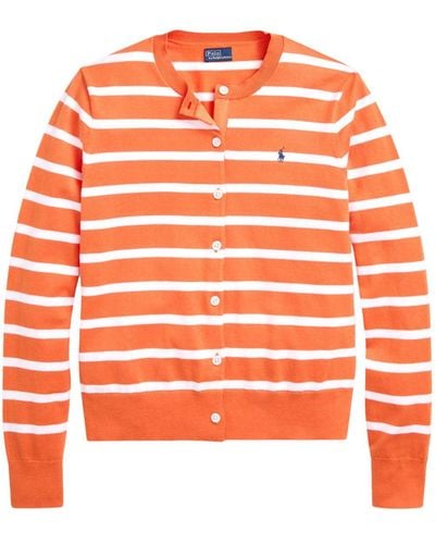 Polo Ralph Lauren Cardigan à rayures - Orange
