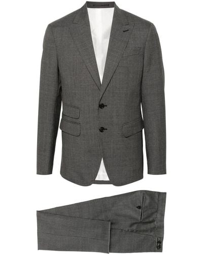 DSquared² Houndstooth-pattern Wool Suit - Grey