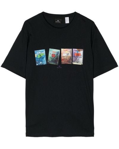 PS by Paul Smith Seed Packet Print T-shirt - Black