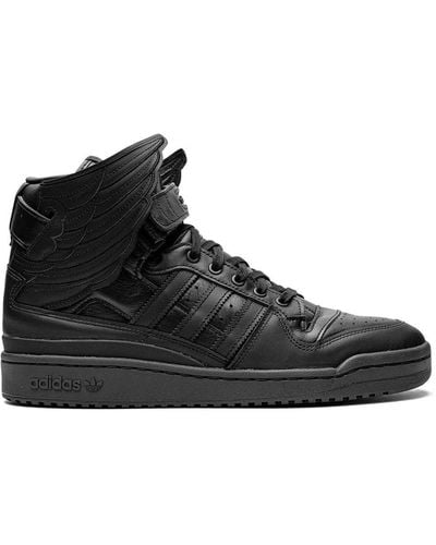 adidas X Jeremy Scott New Wings Leather High-top Trainers - Black