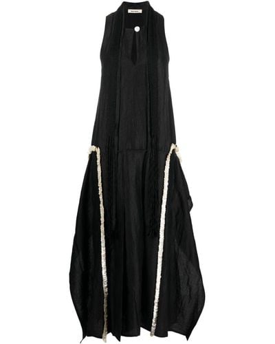 Wales Bonner Desert Sleeveless Midi Dress - Black