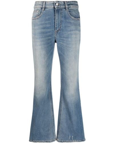 Stella McCartney Jeans svasati con effetto schiarito - Blu