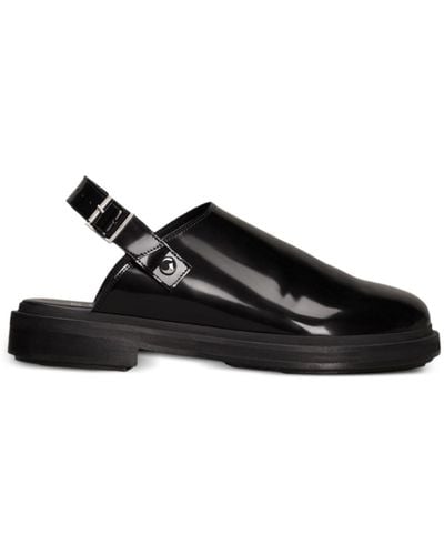 Ami Paris Patent-leather Slingback Sandals - Black