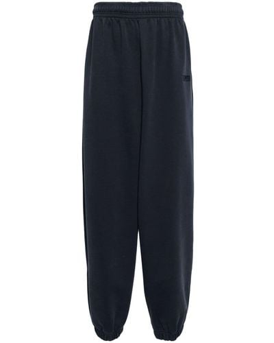 Vetements Logo-embroidered Track Trousers - Blue