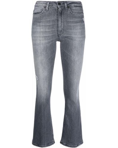 Dondup High-waisted Flared Jeans - Grey