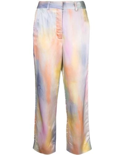 Sies Marjan Willa Printed Straight-leg Pants - Grey