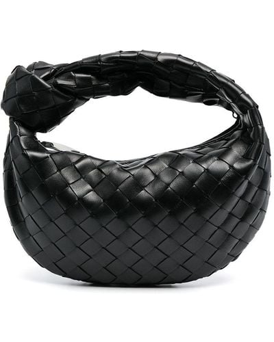 Bottega Veneta Mini Jodie Intrecciato Leather Top-handle Bag - Black