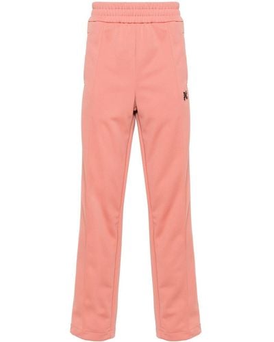 Palm Angels Logo-embroidered Track Trousers - Pink