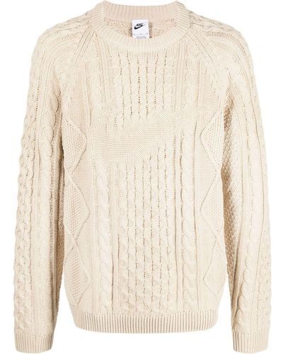 Nike Swoosh Cable-knit Jumper - Natural