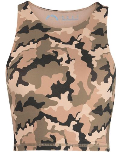The Upside Top mit Camouflage-Print - Natur