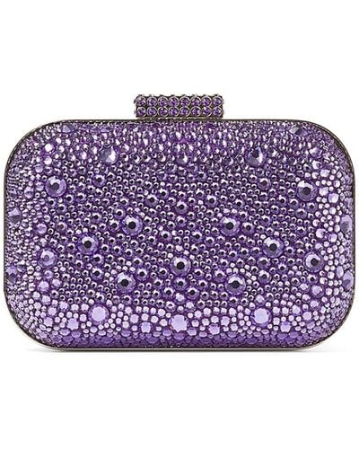 Jimmy Choo Micro Cloud Crystal-embellished Clutch Bag - Purple
