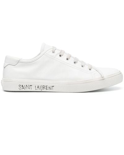 Saint Laurent Malibu Low-top Sneakers - Wit