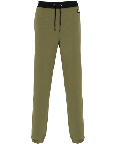 Karl Lagerfeld Logo-patch Cotton Track Trousers - Green