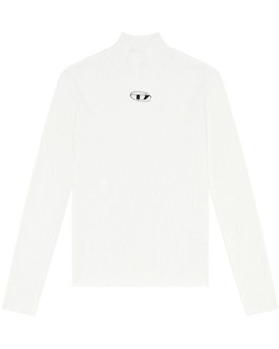 DIESEL K-zackary Logo-cut-out Sweater - White