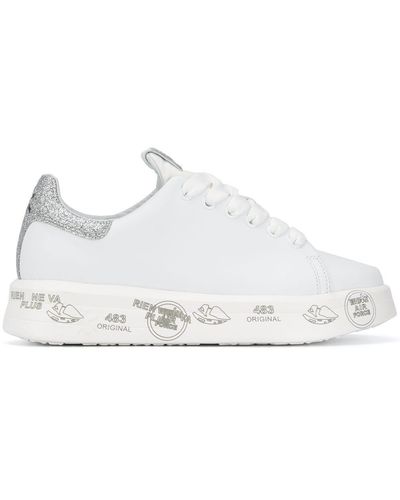 Premiata Belle Sneakers Met Plateauzool - Wit