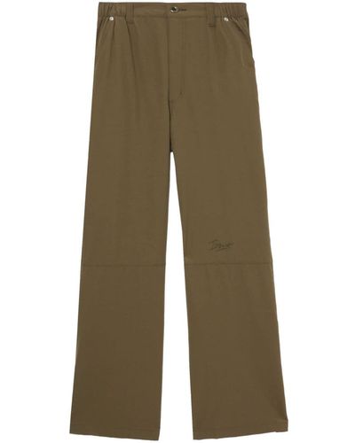 Izzue Logo-embroidered Pants - Natural