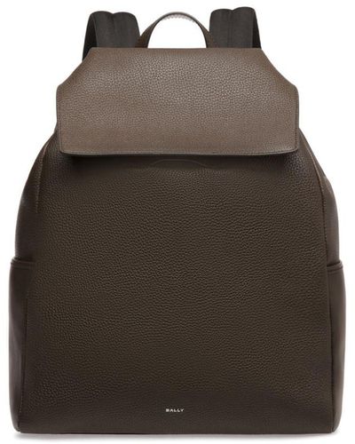 Bally Logo-print Leather Backpack - Brown