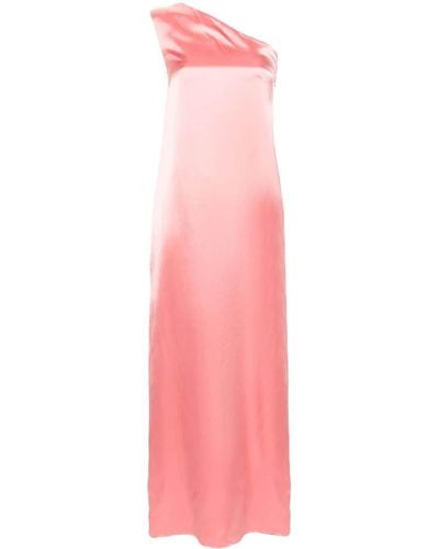 Lanvin Ribbon Satin Maxi Dress - Pink