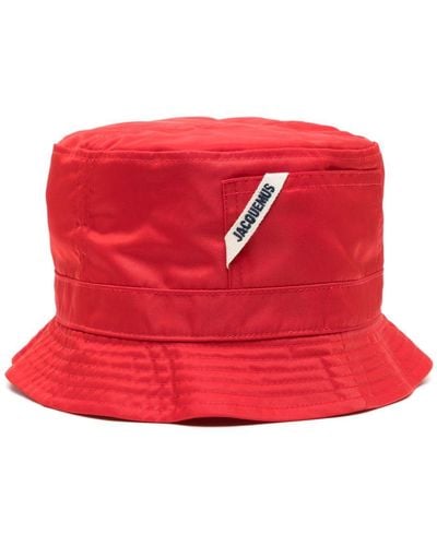 Jacquemus Le Bob Ovalie Bucket Hat - Red