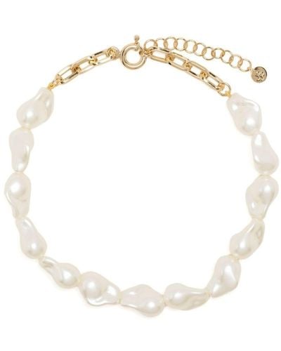 Rejina Pyo Choker mit Perlen - Weiß
