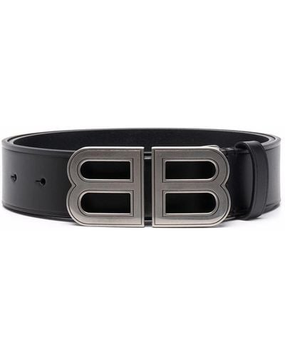 Balenciaga Hourglass Logo-buckle Belt - Black