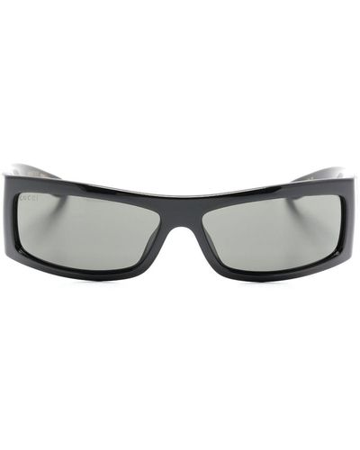 Gucci Rectangular-frame Sunglasses - Gray