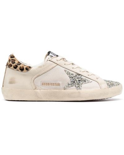 Golden Goose Super-star Glitter Low-top Trainers - White
