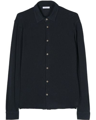 Boglioli Long-sleeves Piqué Shirt - Black
