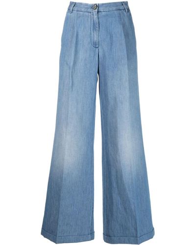 Jacob Cohen High-waisted Wide-leg Jeans - Blue