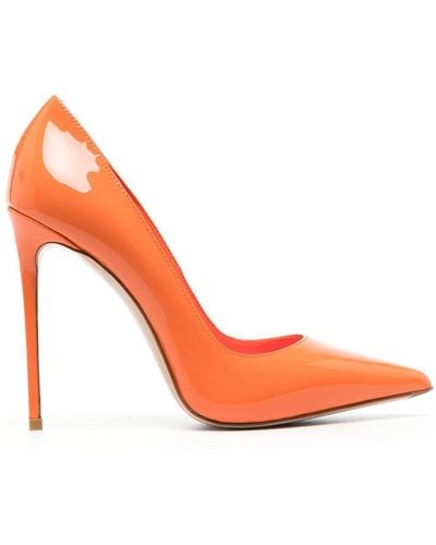 Le Silla Eva 120mm Patent-leather Pumps - Orange