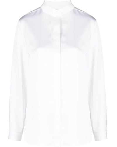 Emporio Armani Mock-neck Long-sleeve Shirt - White