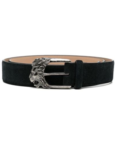 Tod's Lion-buckle Leather Belt - Black