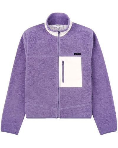 Sporty & Rich Sherpa Fleece Jacket - Purple