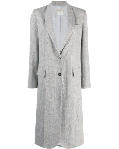 Forte Forte Single-breasted Coat - Gray