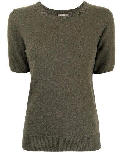 N.Peal Cashmere Crew-neck Cashmere T-shirt - Green