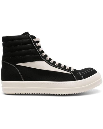Rick Owens Men Vintage High Sneakers - Black