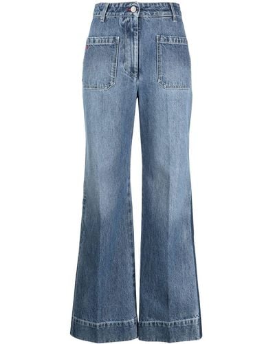 Victoria Beckham Alina High Waist Jeans - Blue