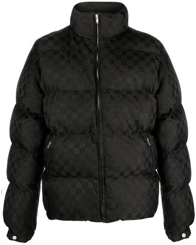 MISBHV Veste matelassée à motif monogrammé - Noir