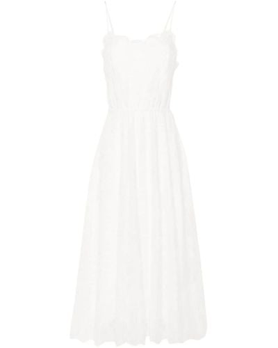 Ermanno Scervino Floral-lace midi dress - Weiß