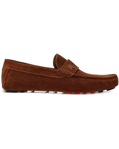 Tommy Hilfiger Classic Slip-on Suede Loafers - Brown