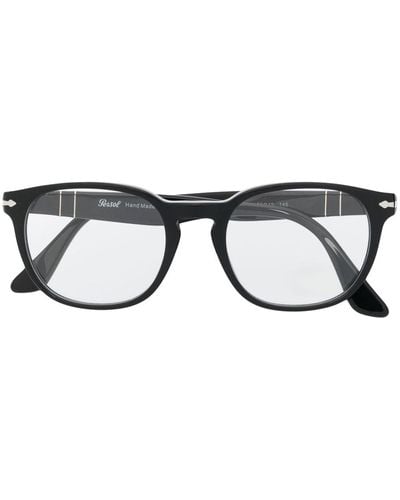 Persol ラウンド眼鏡フレーム - ブラック