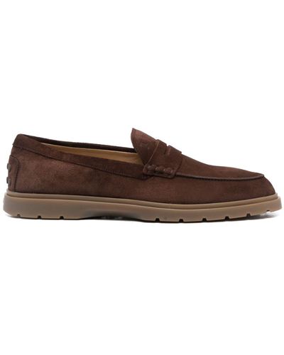 Tod's Suede Loafers - Brown