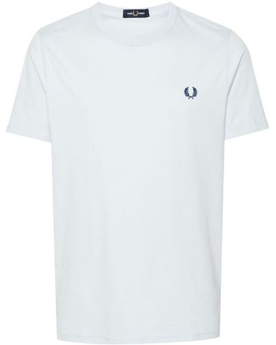 Fred Perry T-Shirt mit Logo-Stickerei - Weiß
