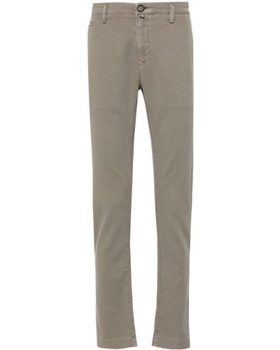 Jacob Cohen Bobby Mid-rise Slim-fit Trousers - Grey