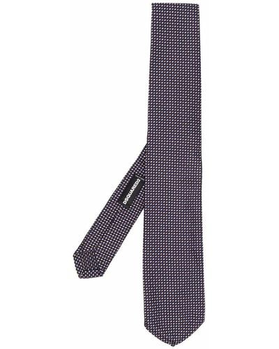 DSquared² Patterned Silk Tie - Blue
